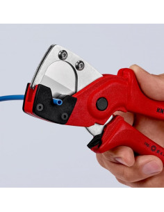 Knipex Ножици за рязане на тръби, хромирани, Ø4-20мм, червена ръкохватка 185мм, - K9010185 - Цена | LEDs4economy 2