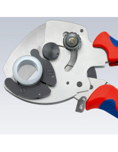 Knipex Ножици за рязане на тръби, поцинковани, Ø26-40мм, синьо-червена ръкохватка 210мм, с фиксатор, - K902540 - Цена | LEDs4eco 2