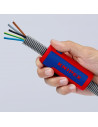 Knipex Инструмент за рязане на гофрирана тръба и заголване на жило TwistCut, Ø13-32мм/0.2-4мм2, синьо-червена ръкохватка 100мм,  - 3