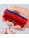 Knipex Инструмент за рязане на гофрирана тръба и заголване на жило TwistCut, Ø13-32мм/0.2-4мм2, синьо-червена ръкохватка 100мм,  - 9
