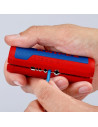 Knipex Инструмент за рязане на гофрирана тръба и заголване на жило TwistCut, Ø13-32мм/0.2-4мм2, синьо-червена ръкохватка 100мм,  - 10