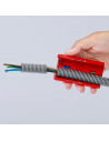 Knipex Инструмент за рязане на гофрирана тръба и заголване на жило TwistCut, Ø13-32мм/0.2-4мм2, синьо-червена ръкохватка 100мм,  - 19