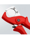 Knipex Ножици за рязане на тръби PlastiCut, хромирани, Ø25мм, червена ръкохватка 185мм, с фиксатор,  - K9020185 - 2