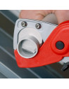 Knipex Ножици за рязане на тръби PlastiCut, хромирани, Ø25мм, червена ръкохватка 185мм, с фиксатор,  - K9020185 - 3