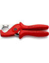 Knipex Ножици за рязане на тръби PlastiCut, хромирани, Ø25мм, червена ръкохватка 185мм, с фиксатор,  - K9020185 - 6