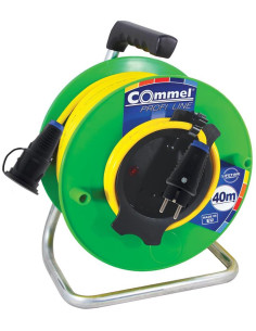 COMMEL Макара удължител жълт 25м IP44 N07V3V3-F гумиран 3G1.5mm2 с термична защита - C200-351 - Цена | LEDs4economy