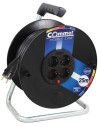 COMMEL Макара черна 40м IP20 H05RR-F 3G2.5mm2 термична защита 4 шуко - C0981 - Цена | LEDs4economy