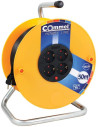 COMMEL Макара жълта 50м IP20 H05VV-F 3G1.5mm2 термична защита 4 шуко - C0957 - Цена | LEDs4economy