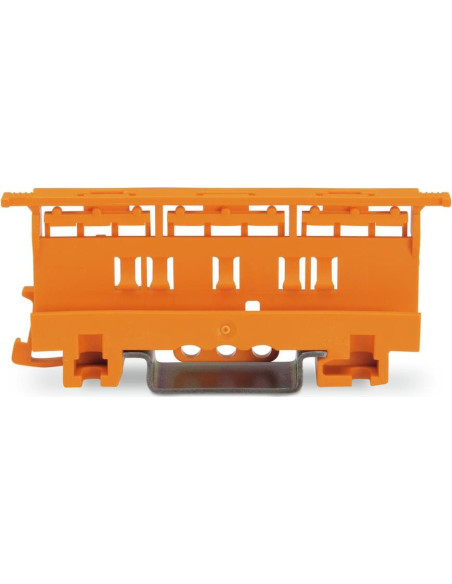 Държач за монтаж на клеми серия 221 - 4мм2 към DIN шина оранжев Wago