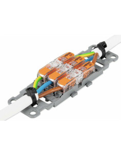 Wago Държач за монтаж на 3 бр. клеми Inline - 4мм2 сив - 221-2523 - Цена | LEDs4economy 2