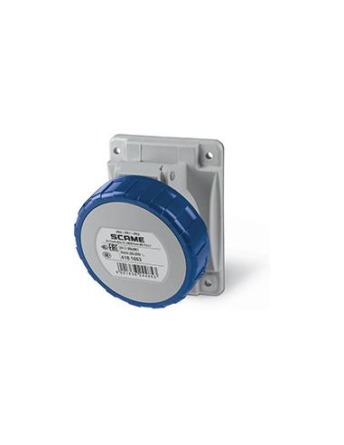 Scame Промишлен контакт 2P+Е 16A 200-250V IP66, 6h серия Optima 