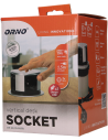 ORNO Мебелна колона Pop-Up, с контакти 3х шуко, 2х USB тип A, кабел 1.5m, Ø100mm, цвят АЛУМИНИЙ,  - OR-AE-1342(GS) - 3