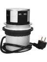 ORNO Мебелна колона Pop-Up, с контакти 3х шуко, 2х USB тип A, кабел 1.5m, Ø100mm, цвят АЛУМИНИЙ,  - OR-AE-1342(GS) - 4