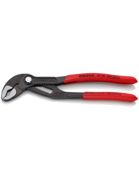 Knipex Клещи раздвижени Cobra, червена ръкохватка 180мм,  - 