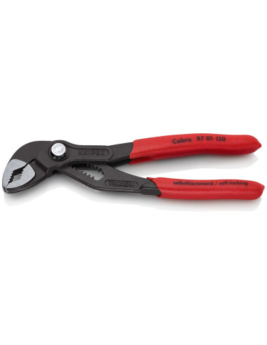 Knipex Клещи раздвижени Cobra, червена ръкохватка 150мм,  - 