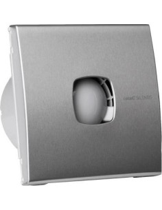 CATA Вентилатор SILENTIS10T LOW NOISE TIMER ф100мм, цвят Инокс, 90м3/ч,12W, 30dB с таймер, комплект с клапа - C01073300 - Цена |