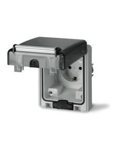 Scame Контакт шуко 2P+Е 16A IP66 серия Domoplus панелен монтаж 84х106мм - 570.6407 - Цена | LEDs4economy