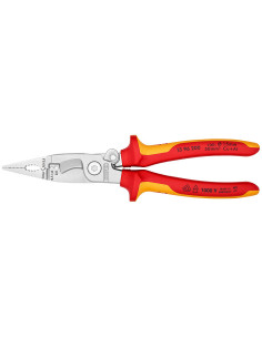 Knipex Клещи инсталаторски, хромирани, VDE 1000V жълто-червена ръкохватка 200мм, с фиксатор, - K1396200 - Цена | LEDs4economy