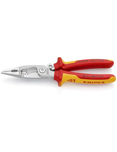 Knipex Клещи инсталаторски, хромирани, VDE 1000V жълто-червена ръкохватка 200мм, с фиксатор, - K1396200 - Цена | LEDs4economy 2