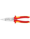 Knipex Клещи инсталаторски, хромирани, VDE 1000V жълто-червена ръкохватка 200мм, с фиксатор,  - K1396200 - 4