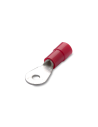BM Изолирана кабелна обувка тип ринг 0,25-1,5мм2 с диаметър на винта 4мм червена /100бр. пакет/ 300V - BM00119 - Цена | LEDs4eco