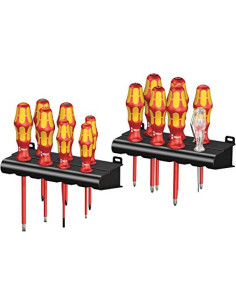 Wera Комплект отвертки, 4х шлиц, 2х PH, 2x PZ, 2x PZ/S, 3x TX и фазомер, Big Pack 100 Kraftform VDE 1000V - W105631 - Цена | LED