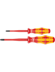 Wera Комплект отвертки, 2х PZ/S Slim, 165/2 Kraftform VDE 1000V - W006470 - Цена | LEDs4economy