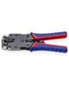 Knipex Инструмент за кримпване на RJ45, RJ11 и RJ10, заголване и рязане, синьо-червена ръкохватка 200мм, с пружина,  - K975112