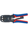 Knipex Инструмент за кримпване на RJ45, RJ11 и RJ10, заголване и рязане, синьо-червена ръкохватка 200мм, с пружина,  - K975112 - 4