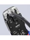 Knipex Инструмент за кримпване на RJ45, RJ11 и RJ10, заголване и рязане, синьо-червена ръкохватка 200мм, с пружина,  - K975112 - 5