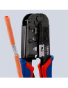 Knipex Инструмент за кримпване на RJ45 и RJ11, заголване и рязане, синьо-червена ръкохватка 190мм, с пружина,  - K975110 - 3