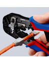 Knipex Инструмент за кримпване на RJ45, заголване и рязане, синьо-червена ръкохватка 190мм, с пружина,  - K975113 - 5