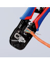 Knipex Инструмент за кримпване на RJ45, заголване и рязане, синьо-червена ръкохватка 190мм, с пружина,  - K975113 - 7