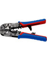 Knipex Инструмент за кримпване на RJ45, заголване и рязане, синьо-червена ръкохватка 190мм, с пружина,  - K975113 - 17