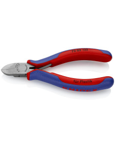 Knipex Клещи диагонални резачки за пластмаса, синьо-червена ръкохватка 125мм, с отваряща пружина, - K7202125 - Цена | LEDs4econo