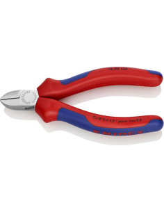 Knipex Клещи диагонални резачки, хромирани, синьо-червена ръкохватка 125мм, - K7605125 - Цена | LEDs4economy