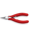Knipex Клещи с тънък объл връх за електроника, червена ръкохватка 115мм, с отваряща пружина,  - K3531115