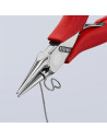 Knipex Клещи с тънък объл връх за електроника, червена ръкохватка 115мм, с отваряща пружина,  - K3531115 - 4