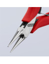Knipex Клещи с тънък объл връх за електроника, червена ръкохватка 115мм, с отваряща пружина,  - K3531115 - 5