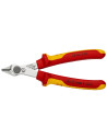Knipex Клещи резачки Super-Knips, неръждаема стомана, VDE 1000V жълто-червена ръкохватка 125мм, с отваряща пружина,  - K7806125 - 7