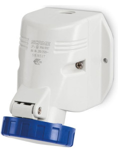 Scame Промишлен контакт 2P+Е 32A IP66 серия Optima Top M32 открит монтаж - 518.3253T - Цена | LEDs4economy