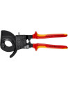 Knipex Ножици за рязане на кабел до 240мм2, VDE 1000V жълто-червена ръкохватка 250мм, с отваряща пружина,  - K9536250 - 3