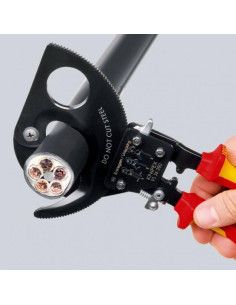 Knipex Ножици за рязане на кабел до 380мм2, VDE 1000V жълто-червена ръкохватка 280мм, с отваряща пружина, - K9536280 - Цена | LE 2