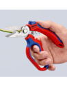 Knipex Ножици за рязане на кабел и кримпване, хромирани, синьо-червена ръкохватка 160мм, с отваряща пружина,  - K950520SB - 3