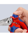 Knipex Ножици за рязане на кабел и кримпване, хромирани, синьо-червена ръкохватка 160мм, с отваряща пружина,  - K950520SB - 6