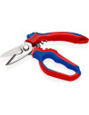 Knipex Ножици за рязане на кабел и кримпване, хромирани, синьо-червена ръкохватка 160мм, с отваряща пружина,  - K950520SB - 7