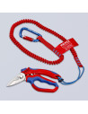 Knipex Ножици за рязане на кабел и кримпване, хромирани, синьо-червена ръкохватка 160мм, с отваряща пружина,  - K950520SB - 11