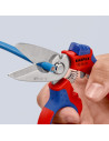 Knipex Ножици за рязане на кабел и кримпване, хромирани, синьо-червена ръкохватка 160мм, с отваряща пружина,  - K950520SB - 15
