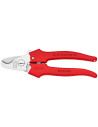 Knipex Ножици за рязане на кабел до 24мм2, хромирани, червена ръкохватка 165мм, с отваряща пружина,  - K9505165