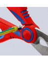 Knipex Ножици за рязане на кабел и кримпване, хромирани, синьо-червена ръкохватка 160мм,  - K950510SB - 6